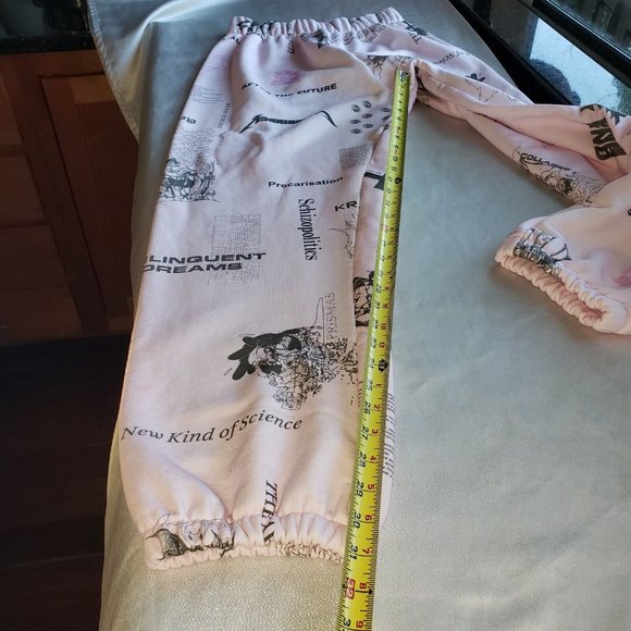 LIBERAL YOUTH MINISTRY Pink Heaven Print Sweatpants Sz L - Picture 5 of 13